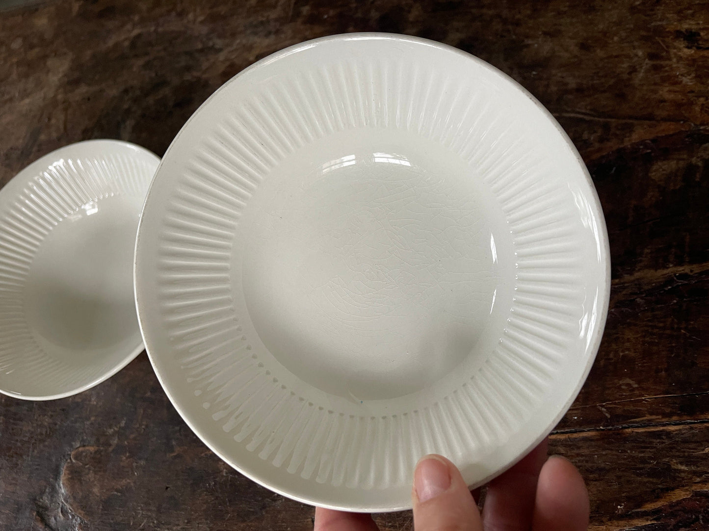 Pair of Vintage White Johnson Brothers English Ironstone 6.5” Bowls