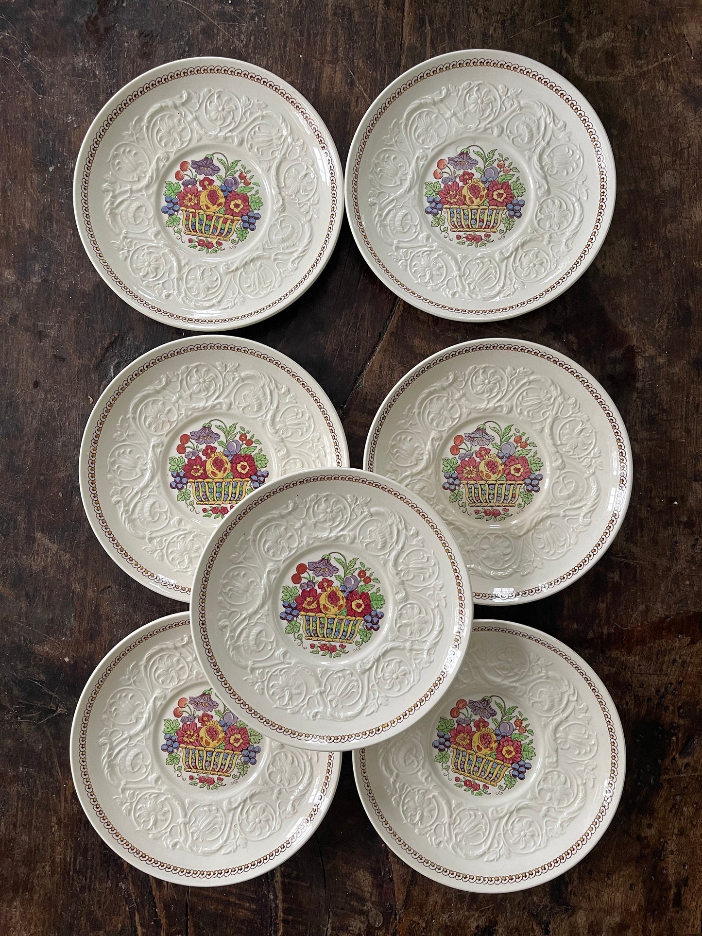 Set of Seven (7) Vintage Wedgwood Windermere Patrician 7” Plates