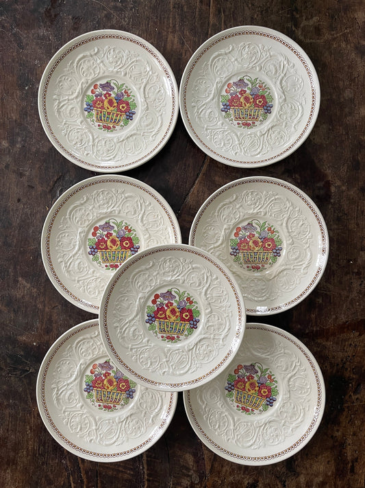 Set of Seven (7) Vintage Wedgwood Windermere Patrician 7” Plates