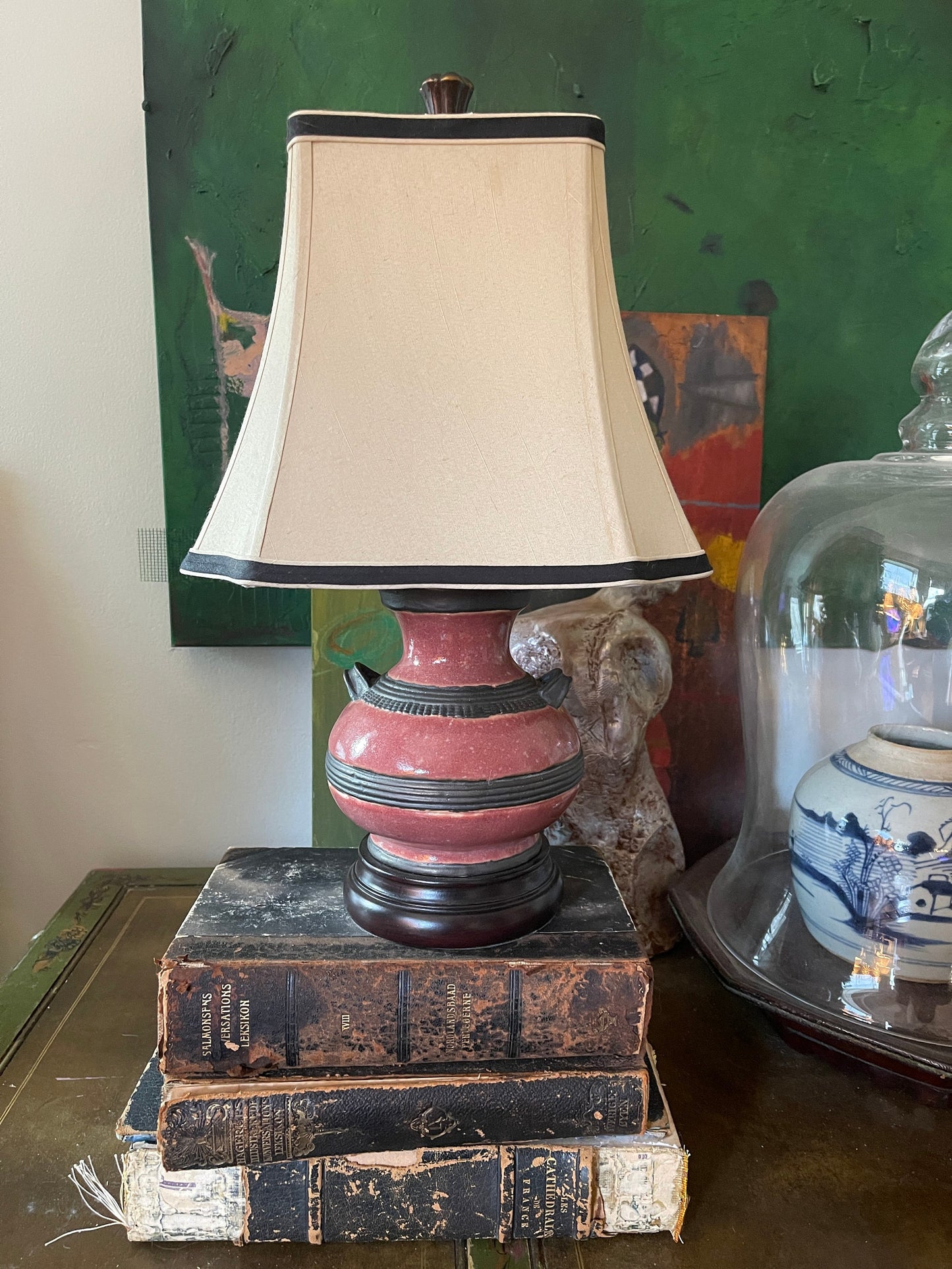 Vintage Pink Pottery Bradburn Galleries Lamp