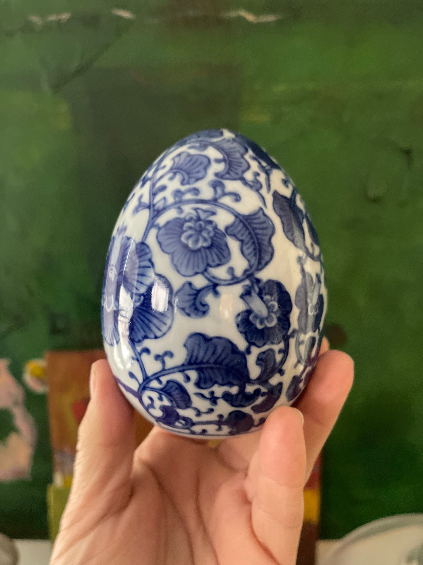 Vintage Asian Ceramic Egg