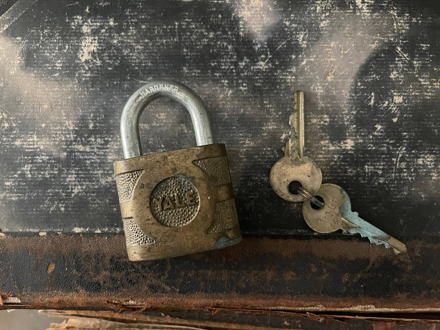 Vintage Brass Yale and Towne Lock with Keys