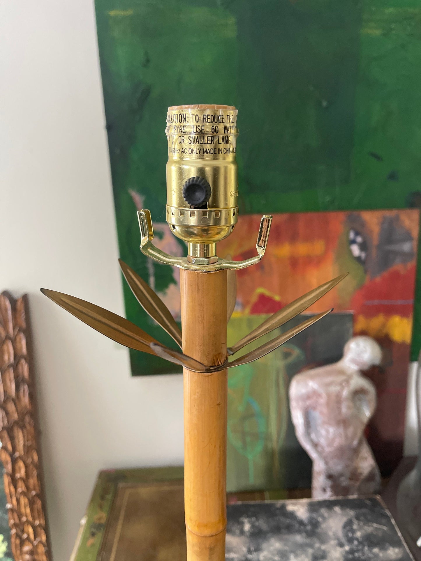 Pair of Pencil Reed Lamps