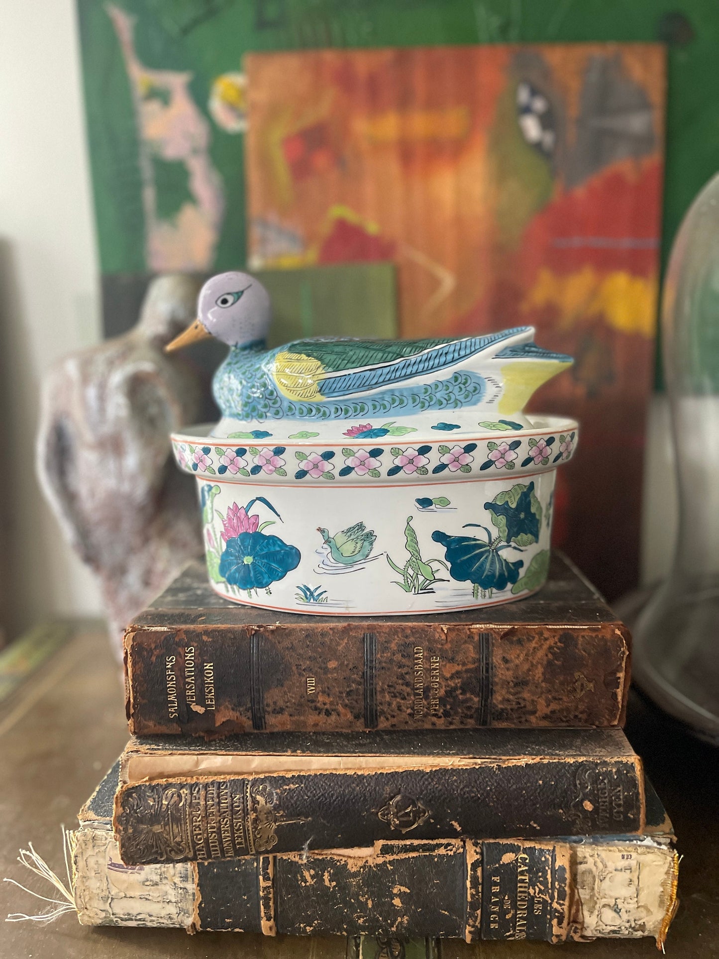 Vintage Asian Duck Tureen