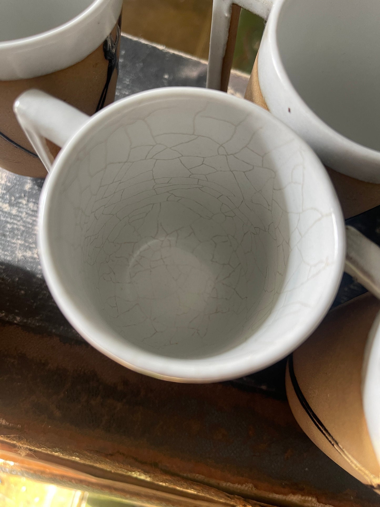 Set of Six (6) Pottery Tea Cups