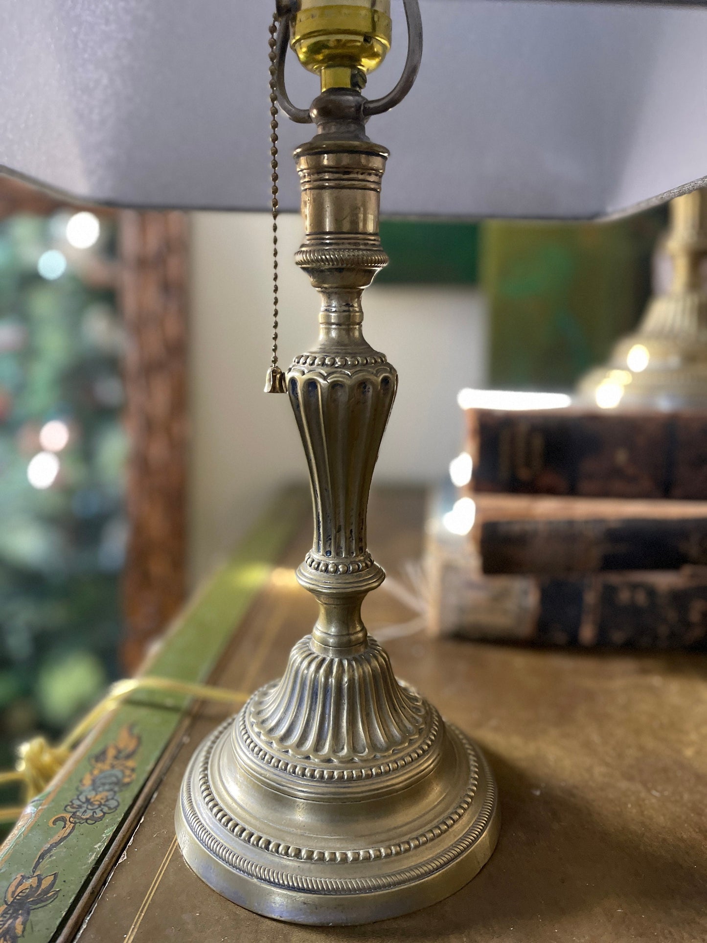 Pair of Antique Brass Buffet Lamps