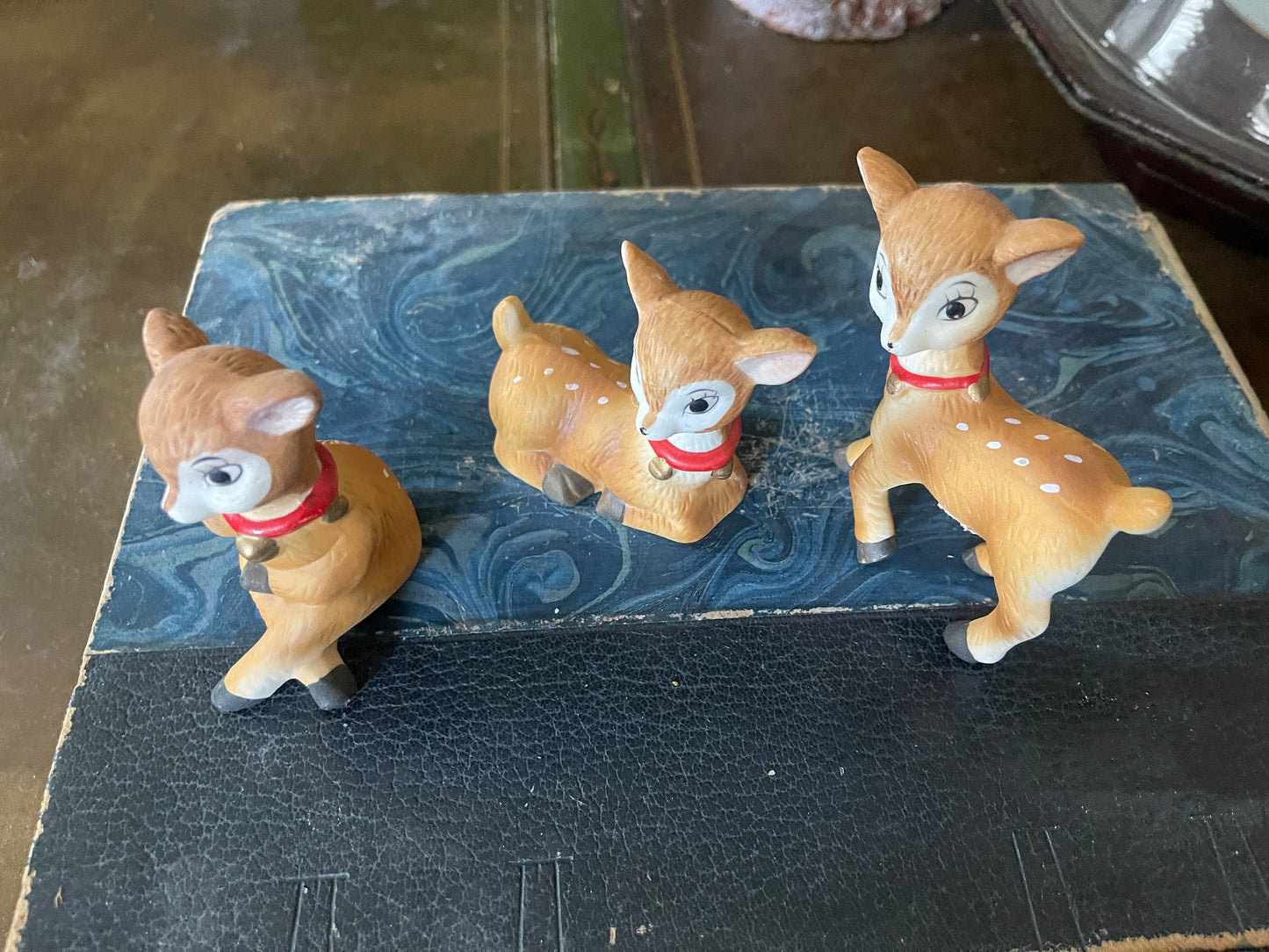 Set of Three (3) Vintage Japanese Ceramic Deer