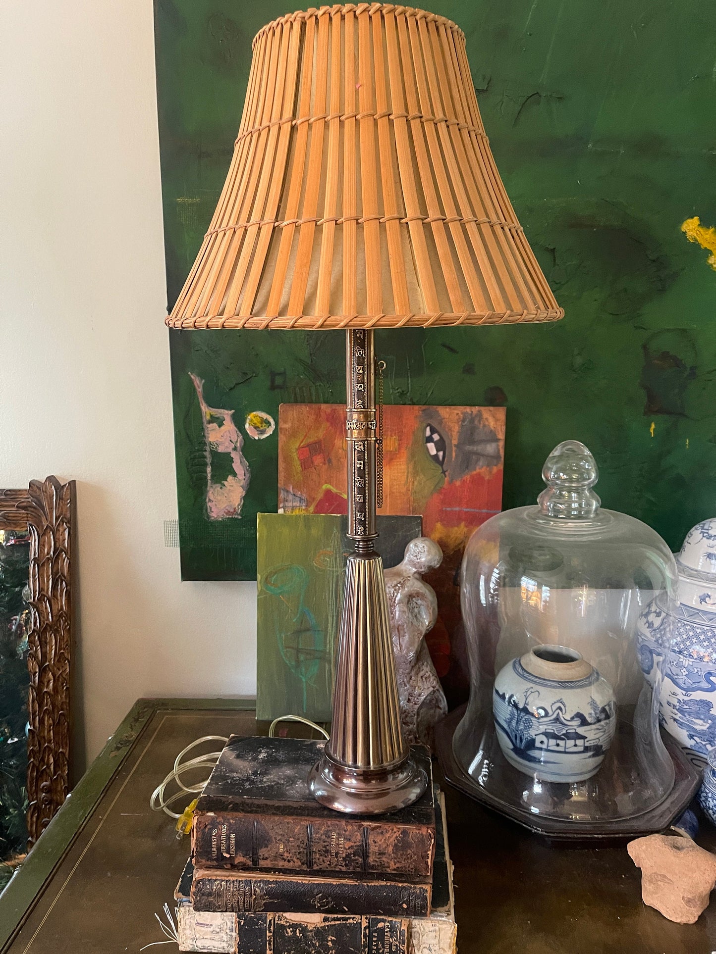 Vintage Frederick Cooper Copper Metal Asian Buffet Lamp