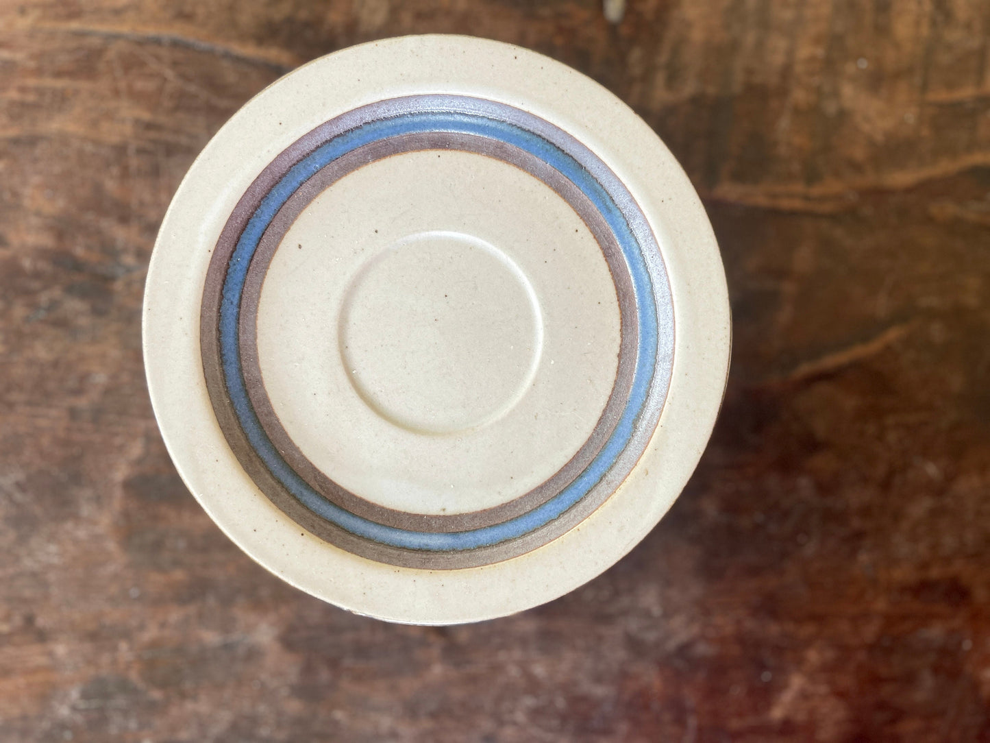 Set of Five  (5) Otagiri Horizons Stoneware Saucer Plates