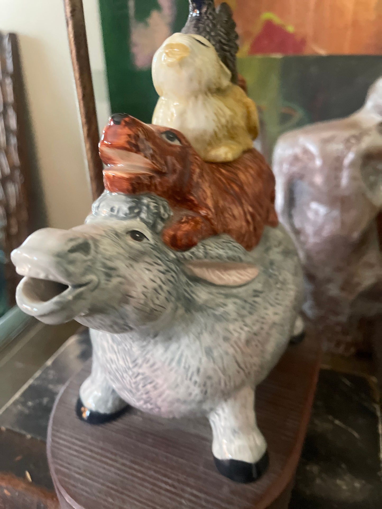 Vintage Frederick Cooper Lamp of Donkey Dog Bunny and Chicken