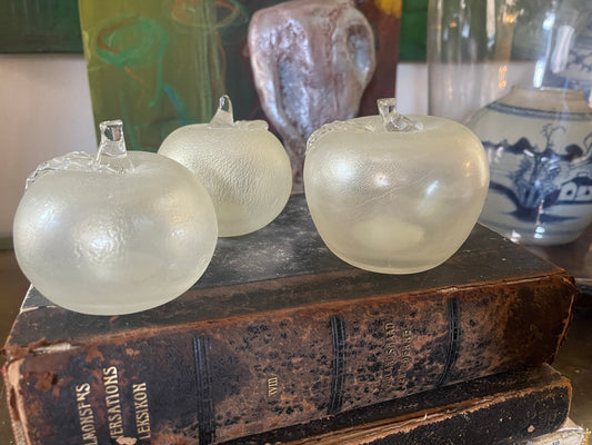 Set of Five (5) Glass Apples