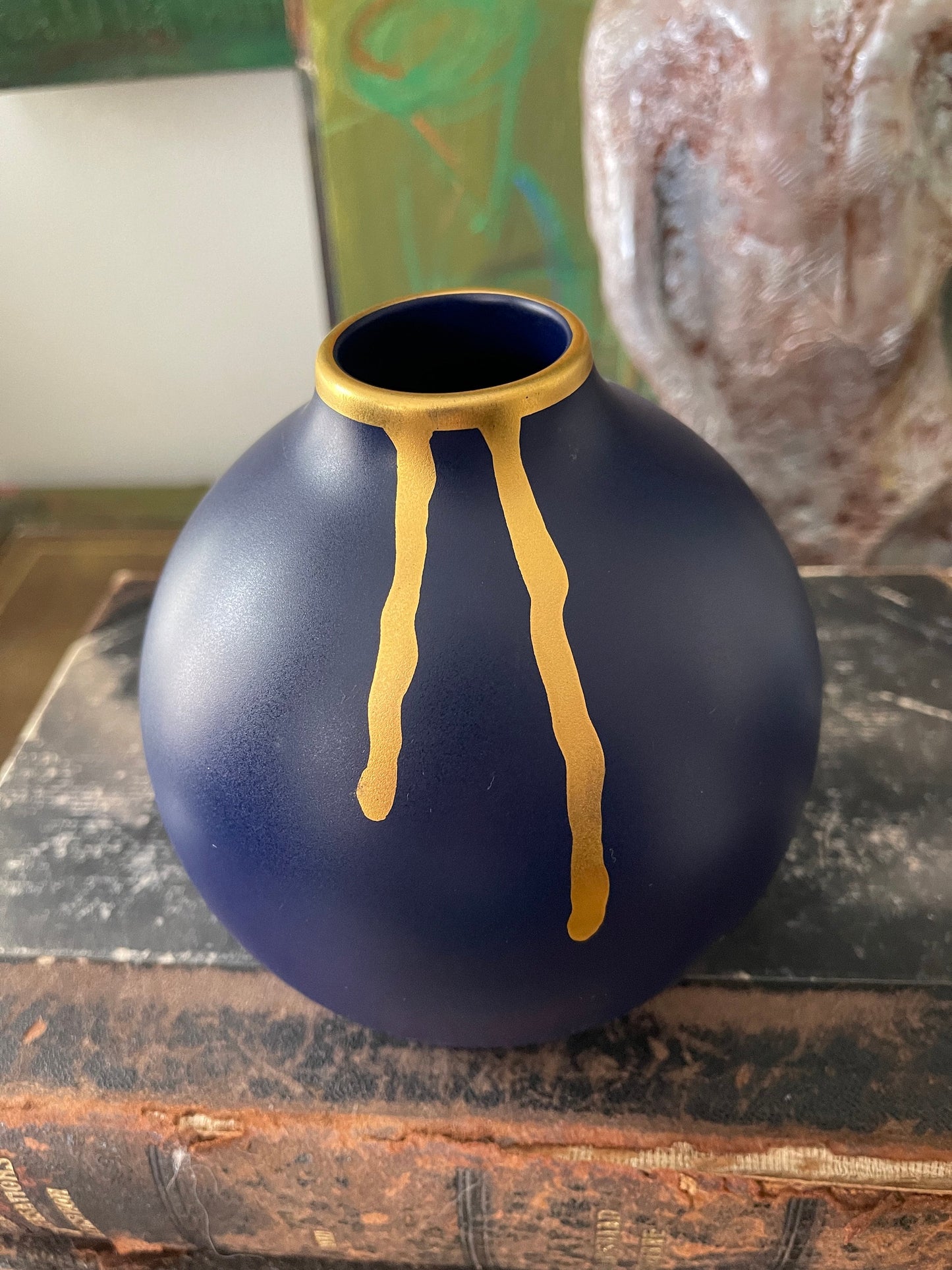 Contemporary Portuguese Drip Edge Vase