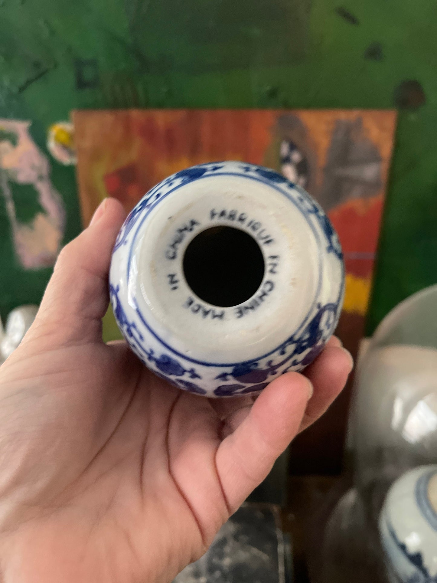 Vintage Asian Ceramic Egg