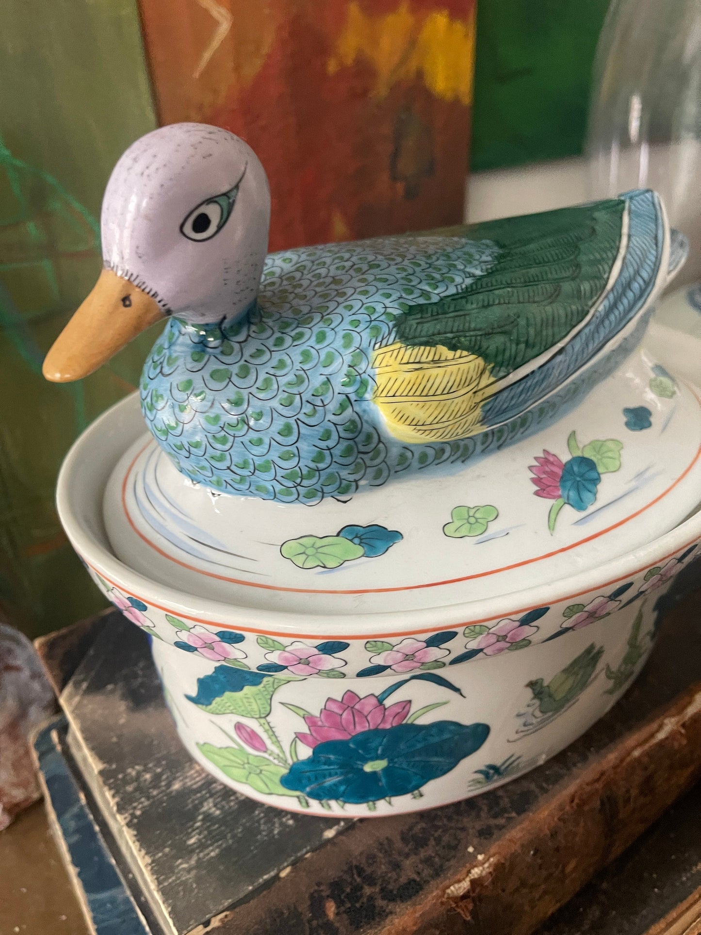 Vintage Asian Duck Tureen