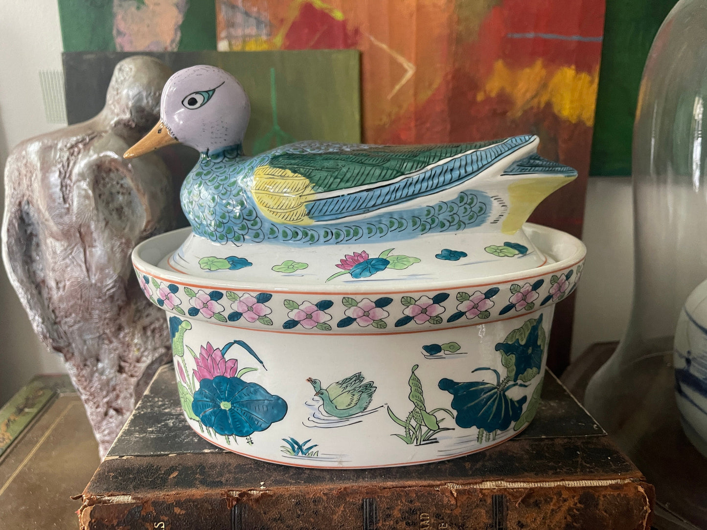 Vintage Asian Duck Tureen