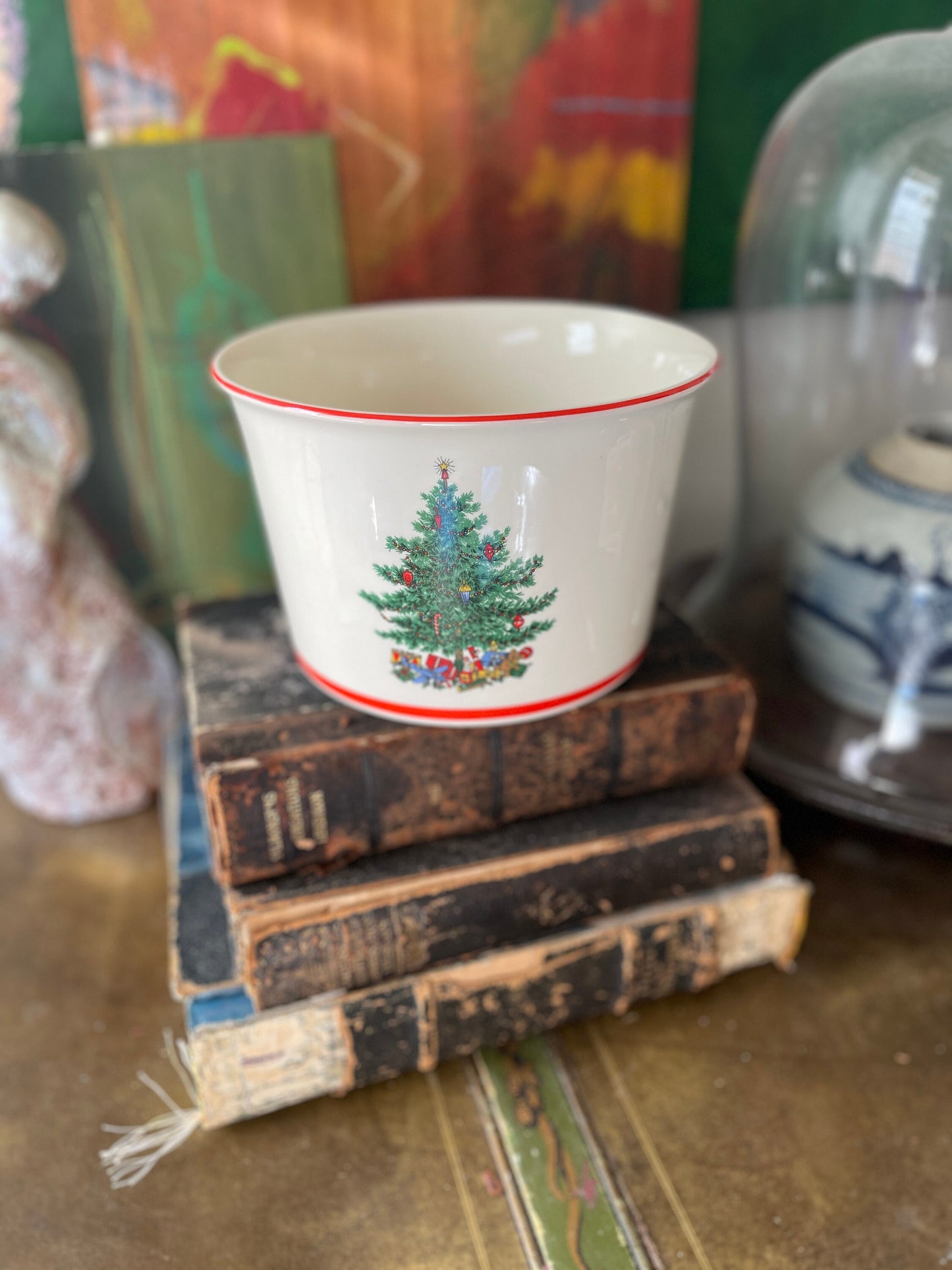 Vintage Taylor Smith Taylor Holly Spruce Planter