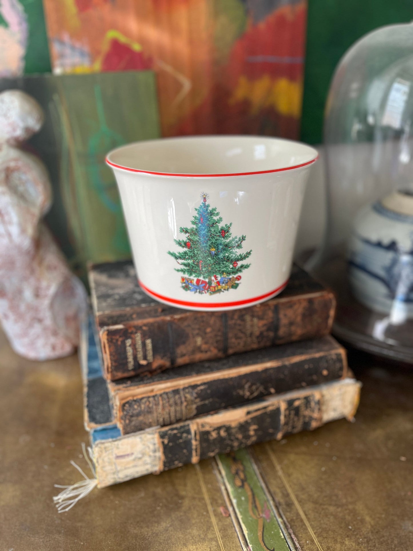 Vintage Taylor Smith Taylor Holly Spruce Planter