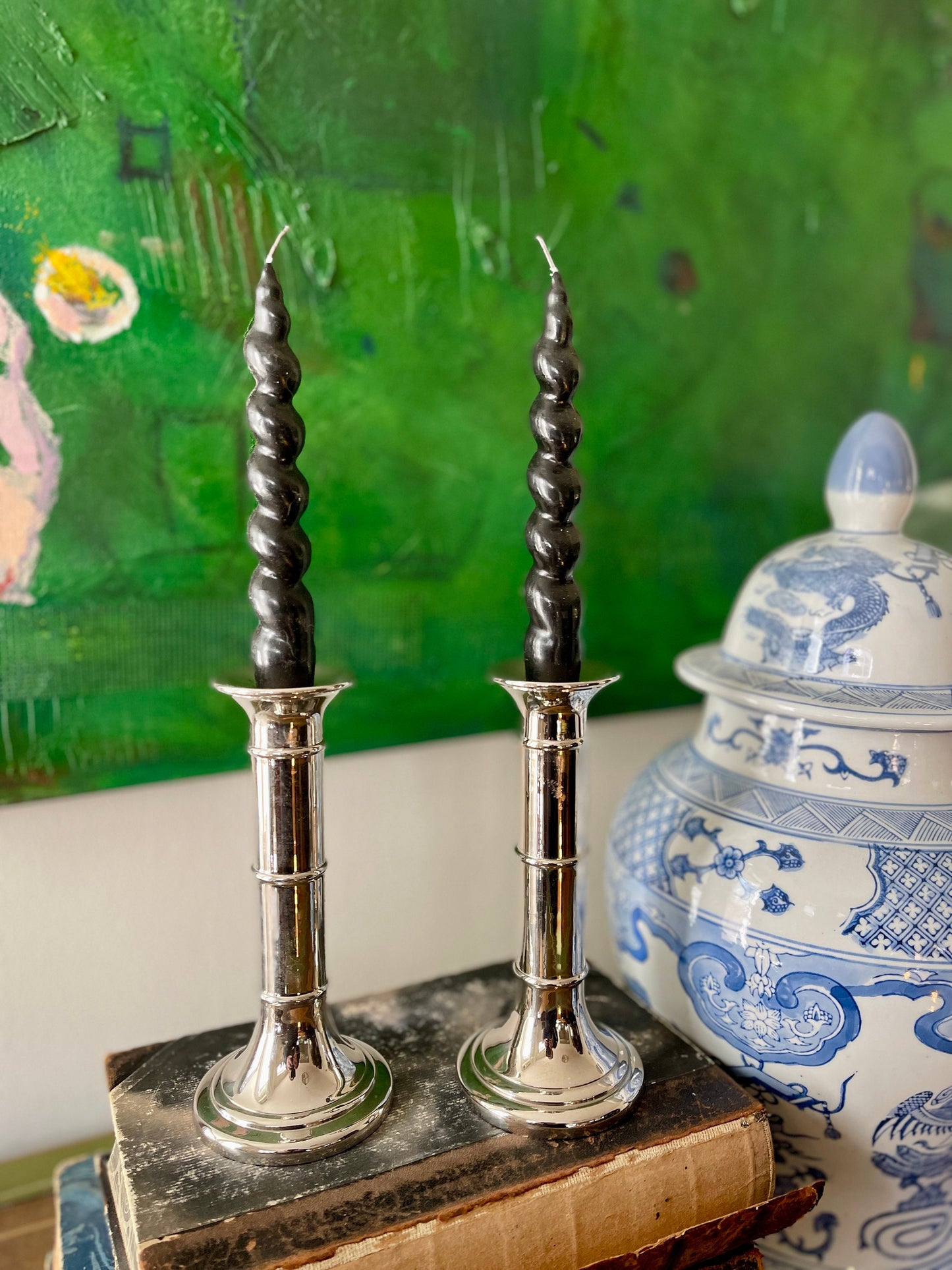 Pair of Silver Candlestick Holders