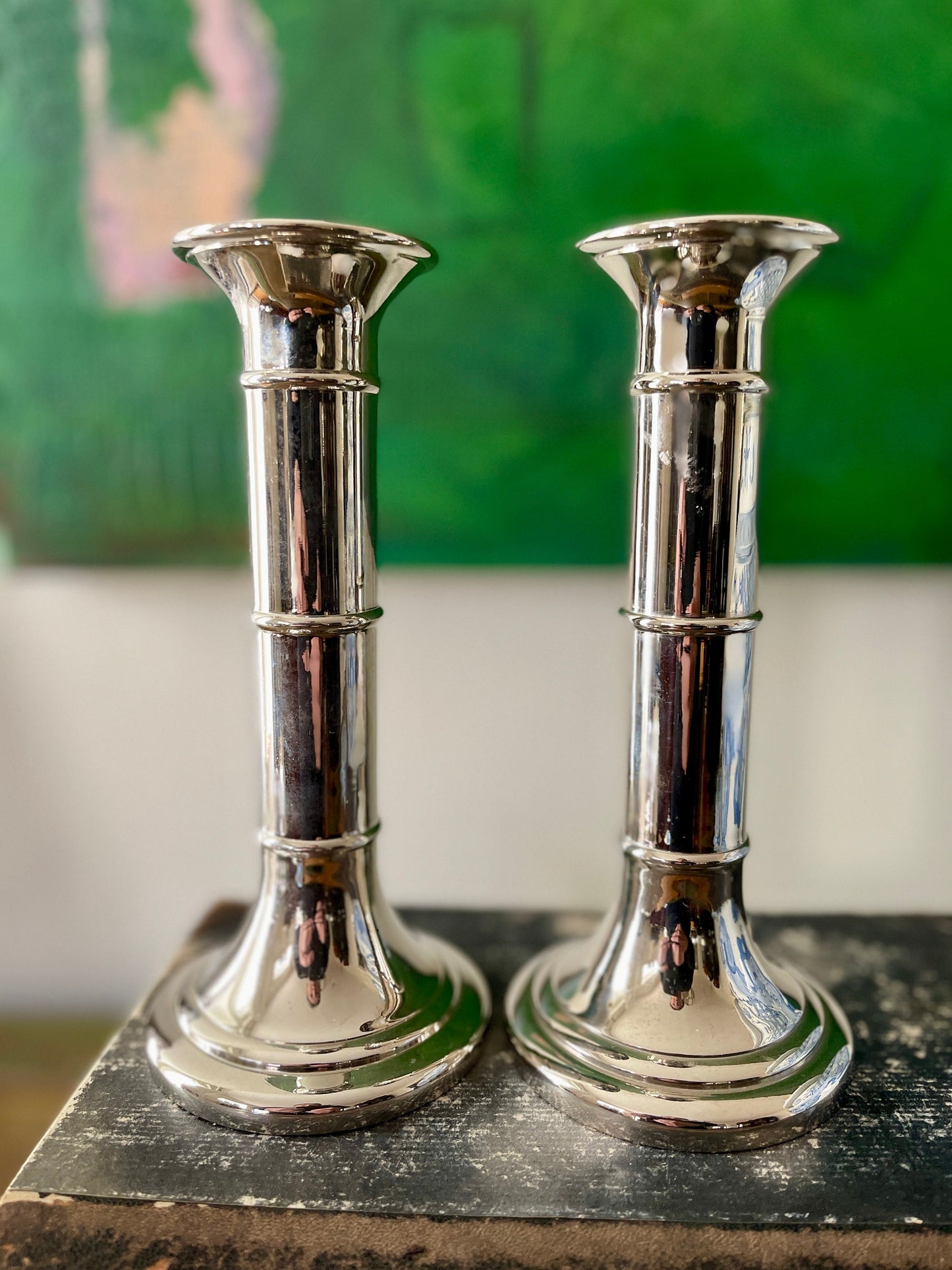 Pair of Silver Candlestick Holders