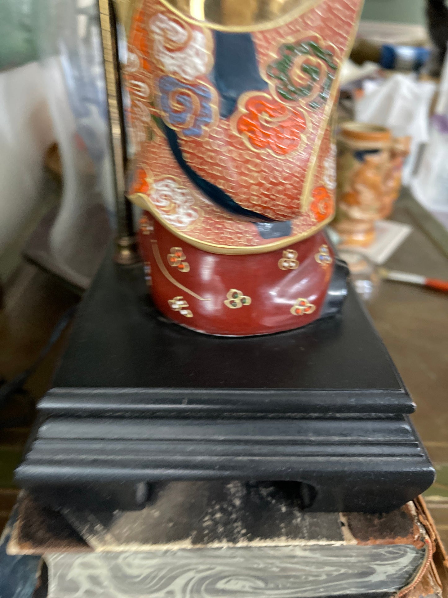 Vintage Chinese Lamp of Elderly Scholar and Goose