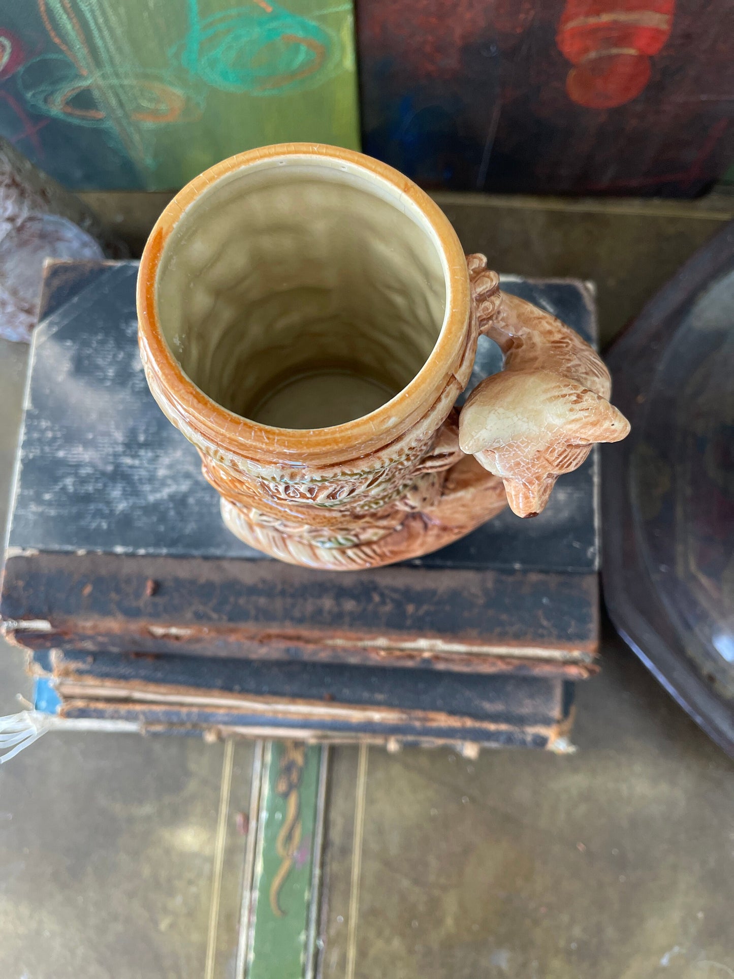 Vintage Japanese Fox Beer Stein