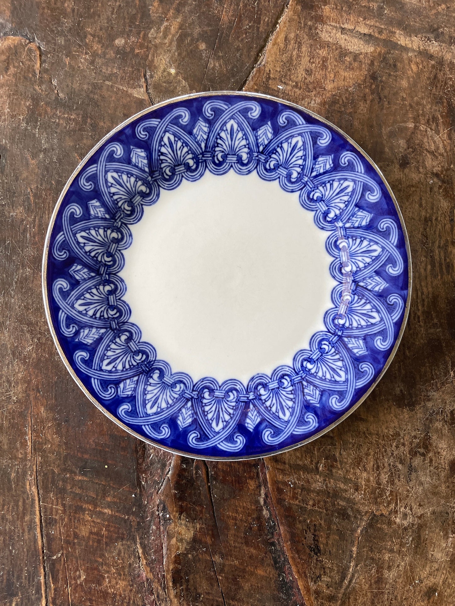 Bombay Tile Pattern 7 7/8” Salad Plate Blue and White Decor