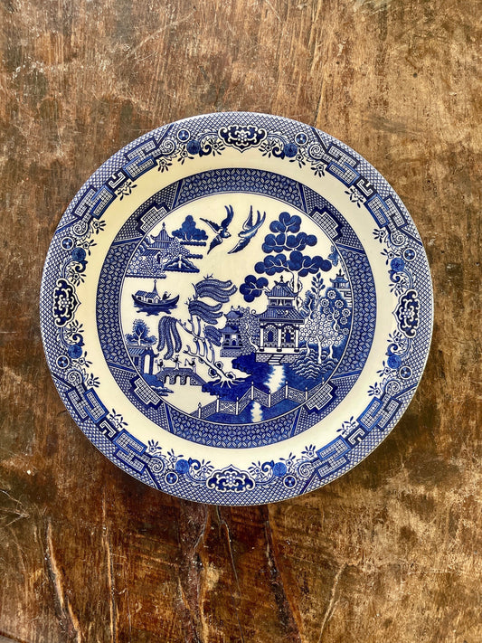 English Blue Willow Platter