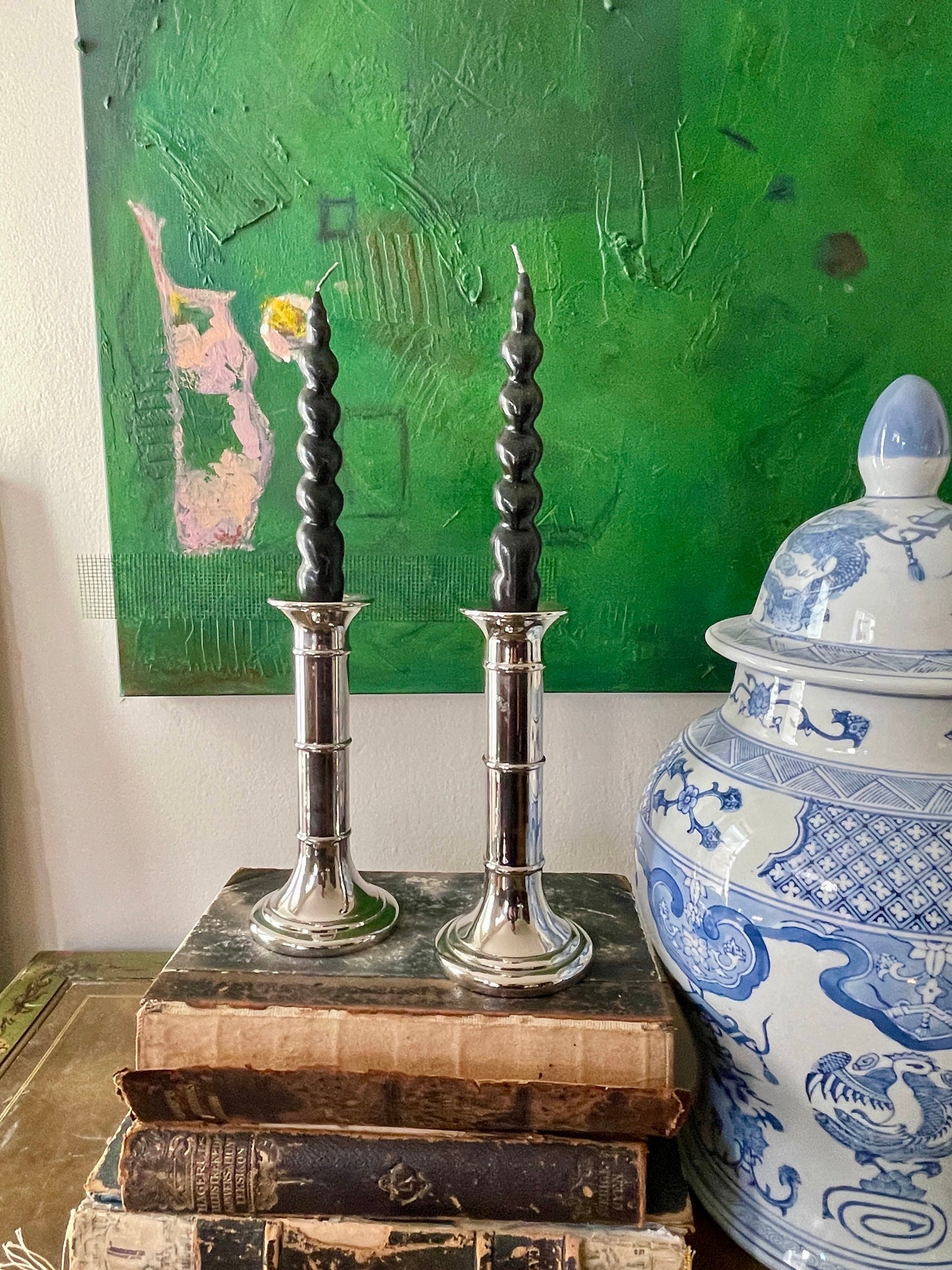 Pair of Silver Candlestick Holders