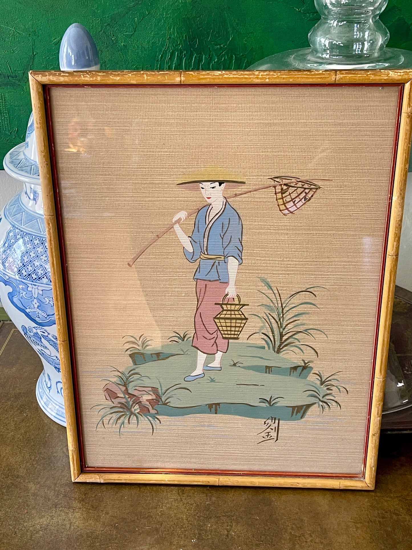 Vintage Asian Painting on Paper