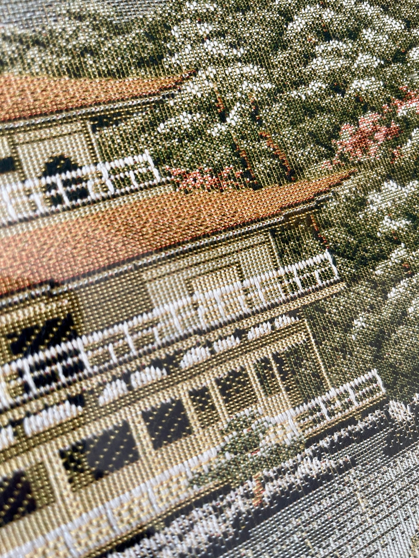 Asian Tapestry of Pagoda Framed