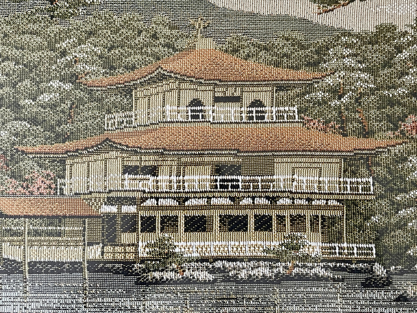 Asian Tapestry of Pagoda Framed