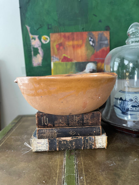 Huge Mexican Clay Pottery Bowl