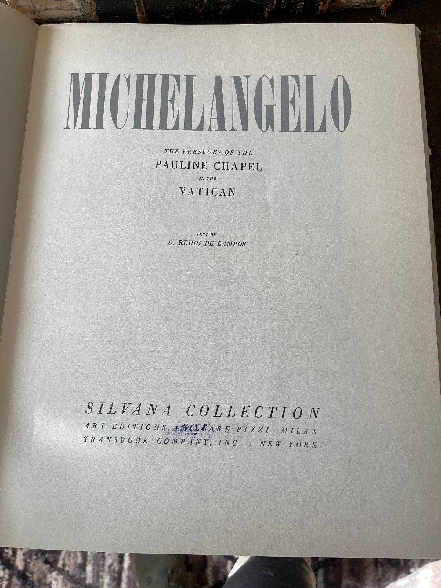 Vintage Michelangelo Book Printed in Italy