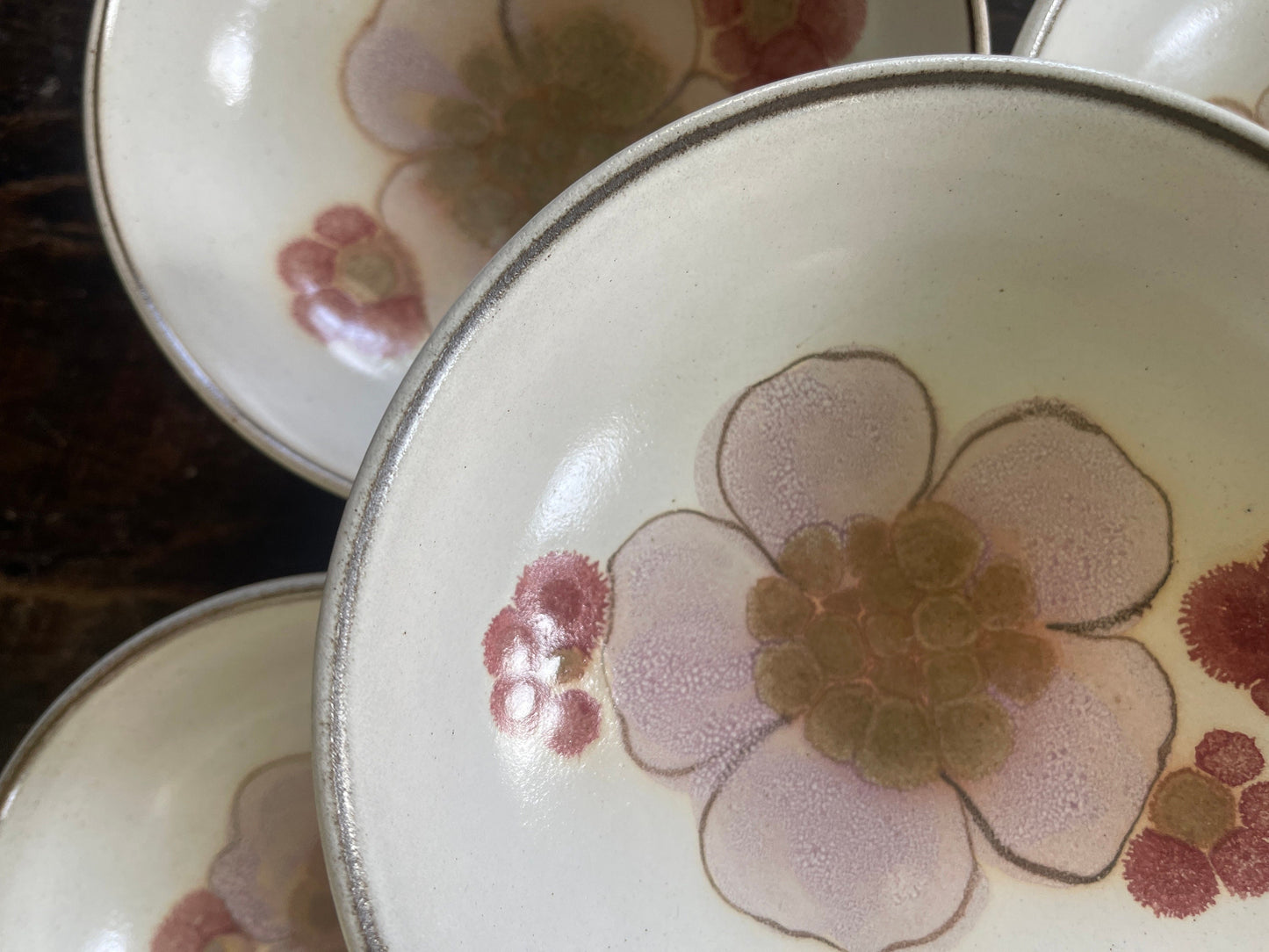 Set of Eight (8) English Lavender Stoneware 5 5/8” Bowls by Denby