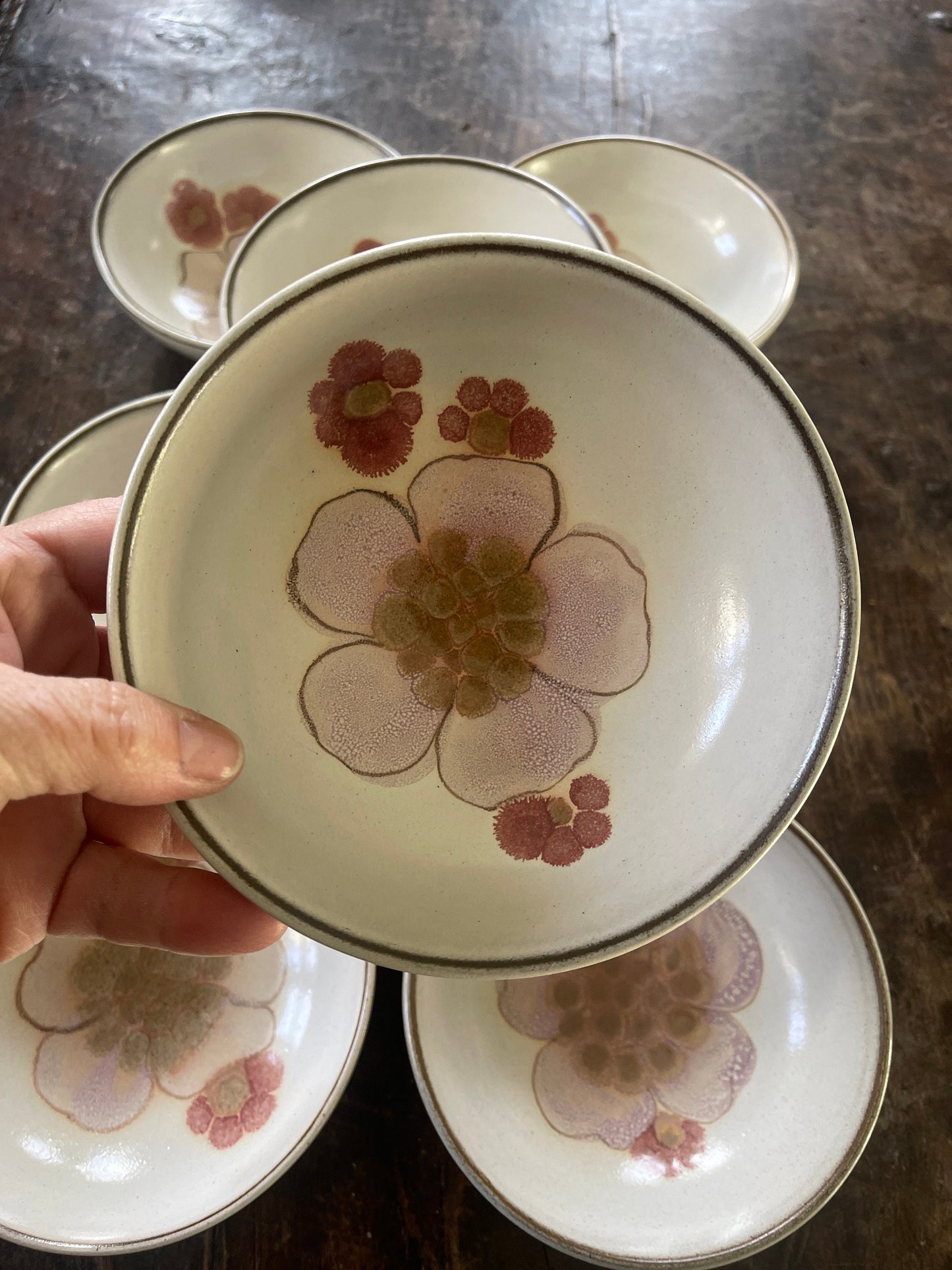 Set of Eight (8) English Lavender Stoneware 5 5/8” Bowls by Denby