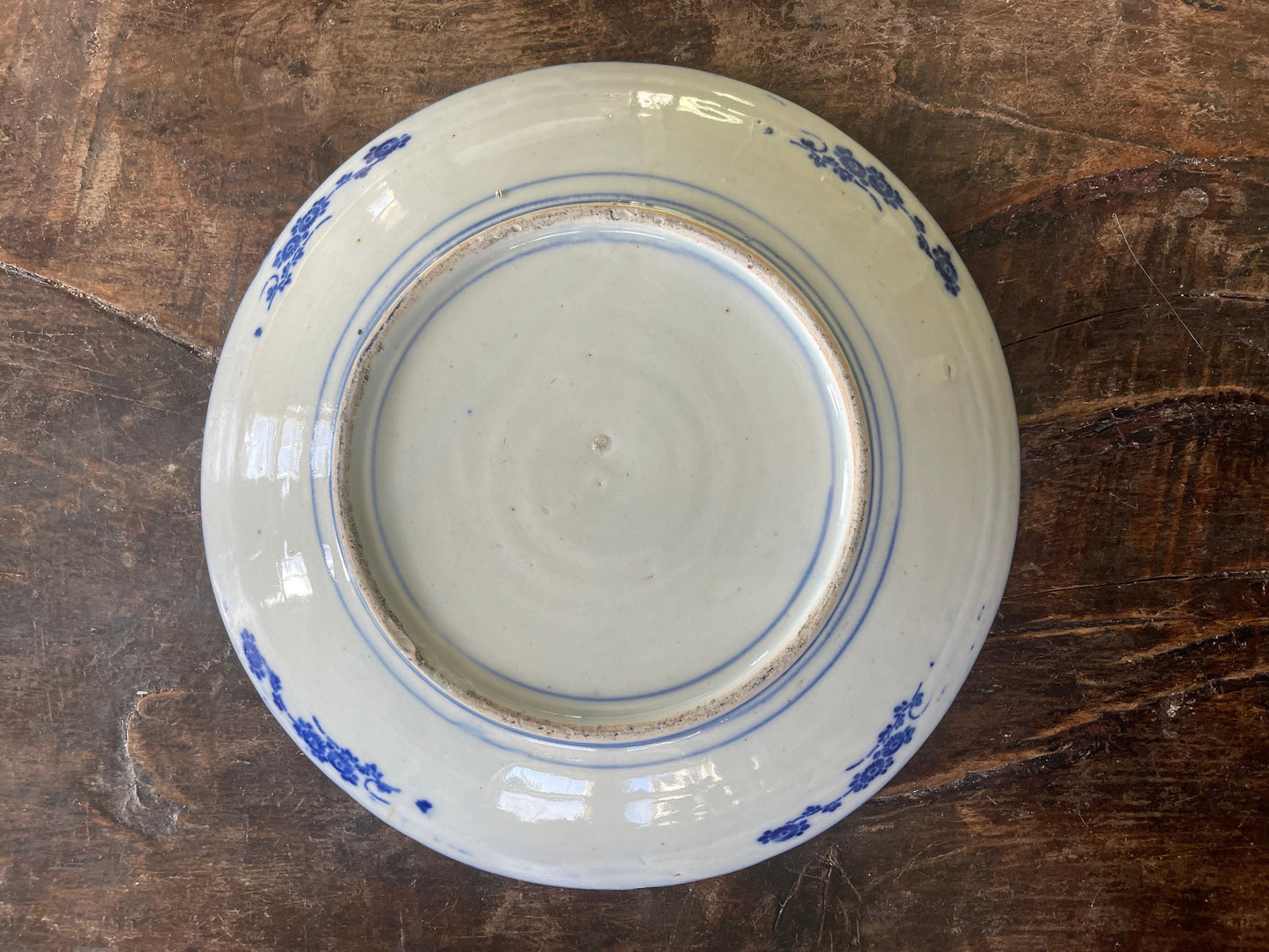 Antique Blue and White Chinese 11.25” Bowl