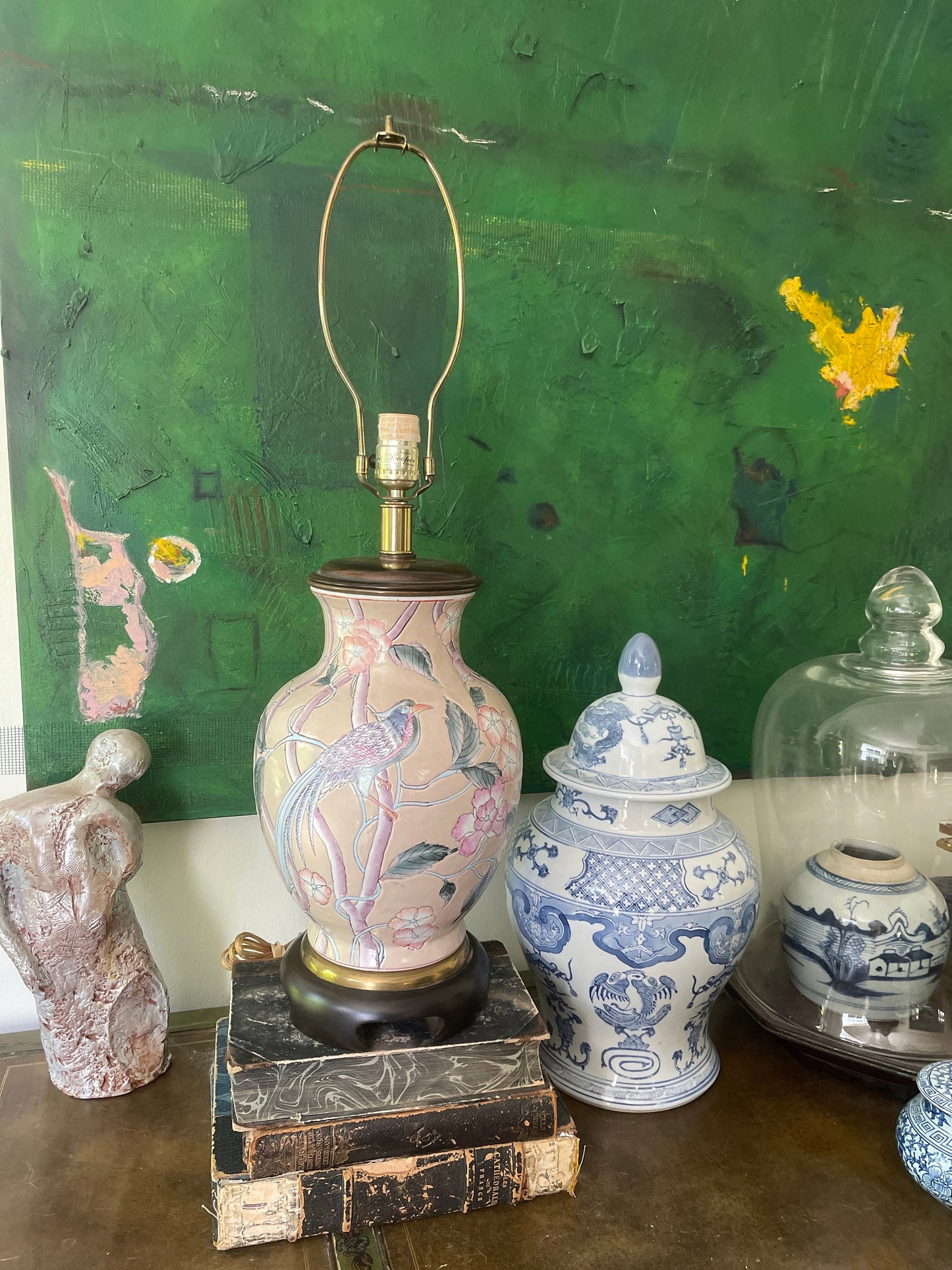 Vintage Peach Chinoiserie Frederick Cooper Lamp