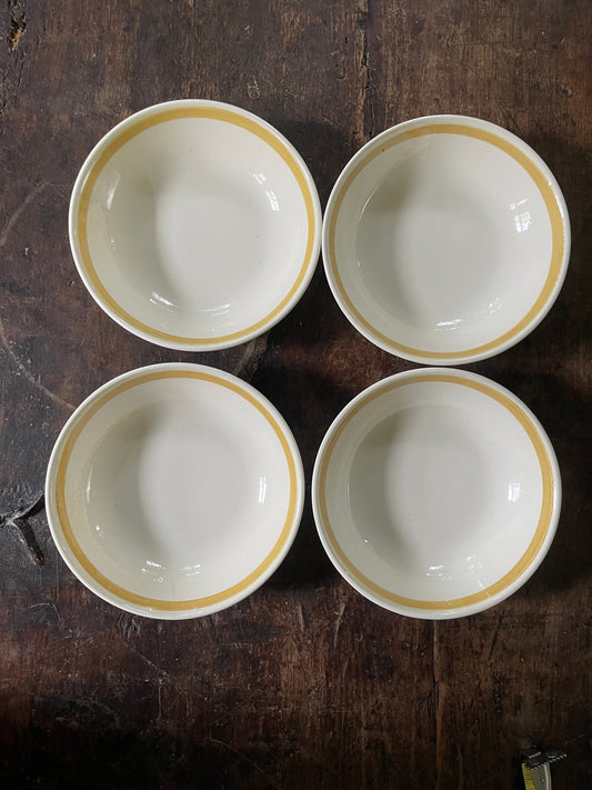 Set of Four (4) 1970s Cavalier 6.25” Bowls in Casablanca