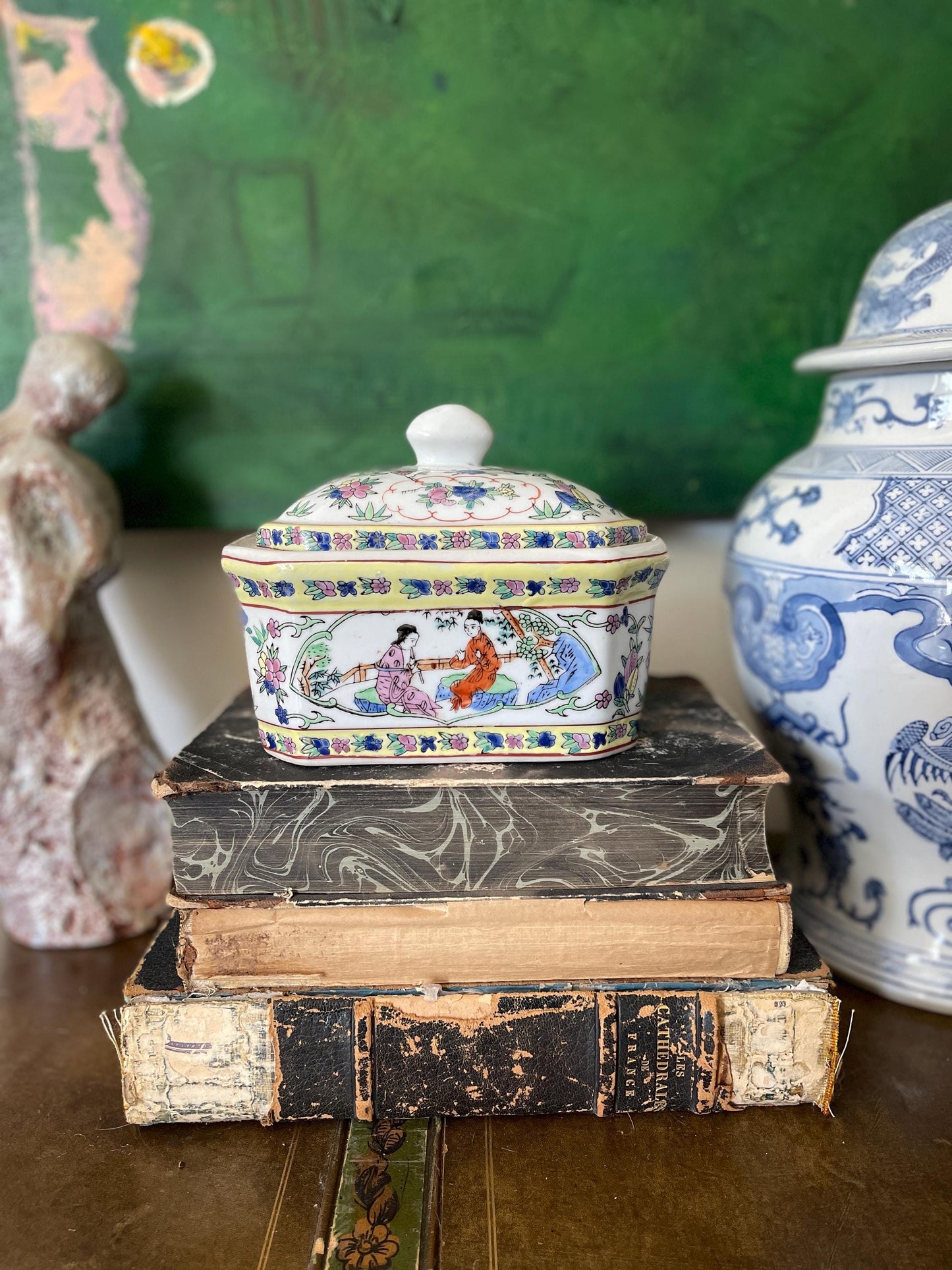 Asian Ceramic Lidded Box