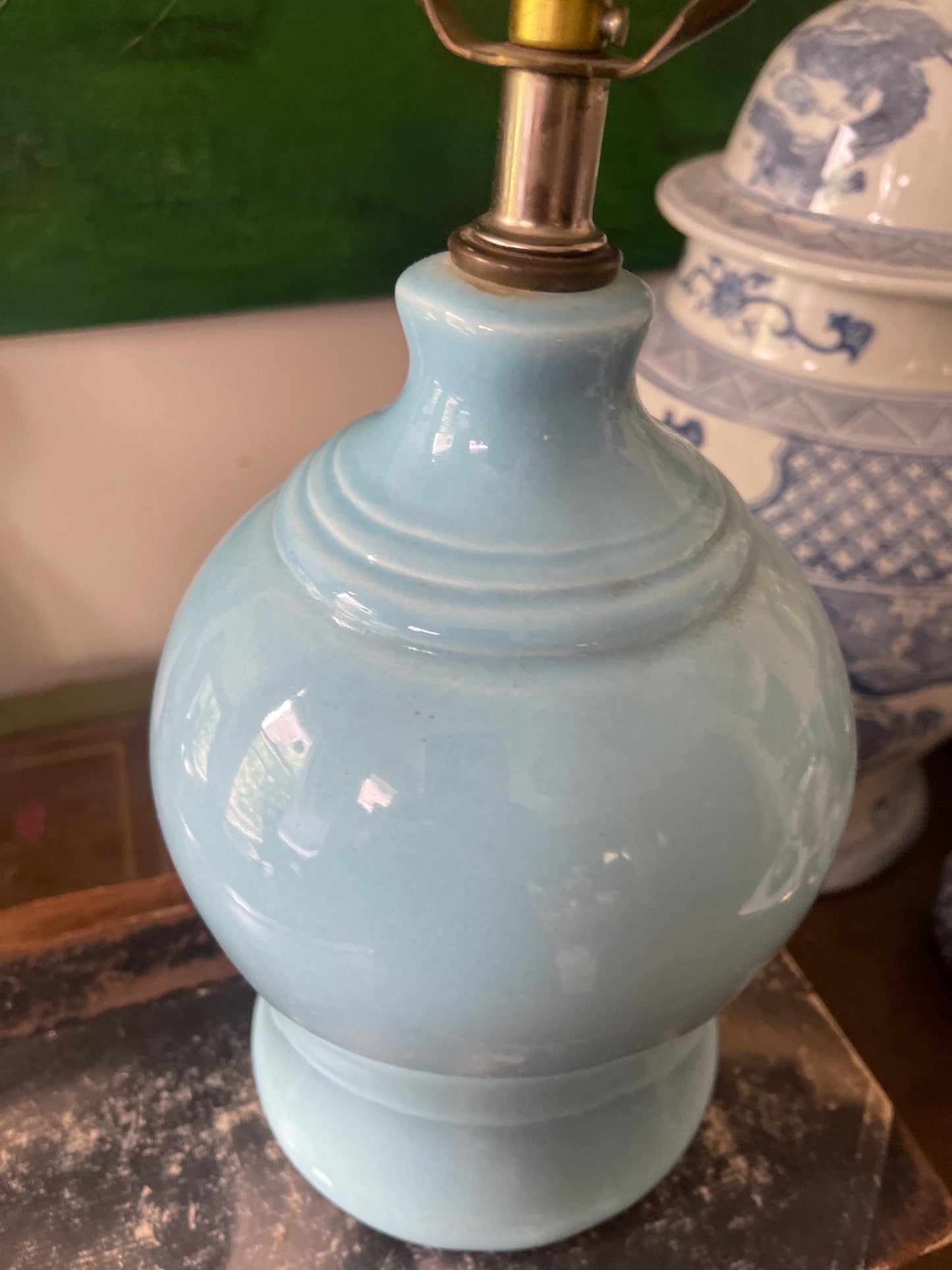 Vintage Sky Blue Small Lamp