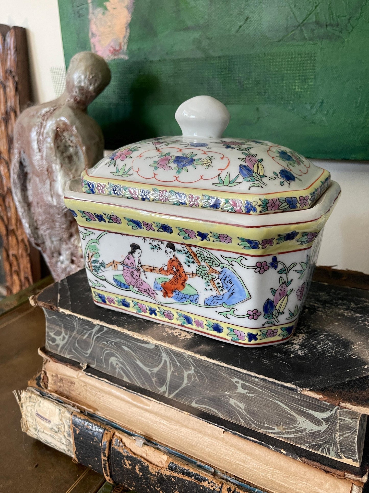 Asian Ceramic Lidded Box