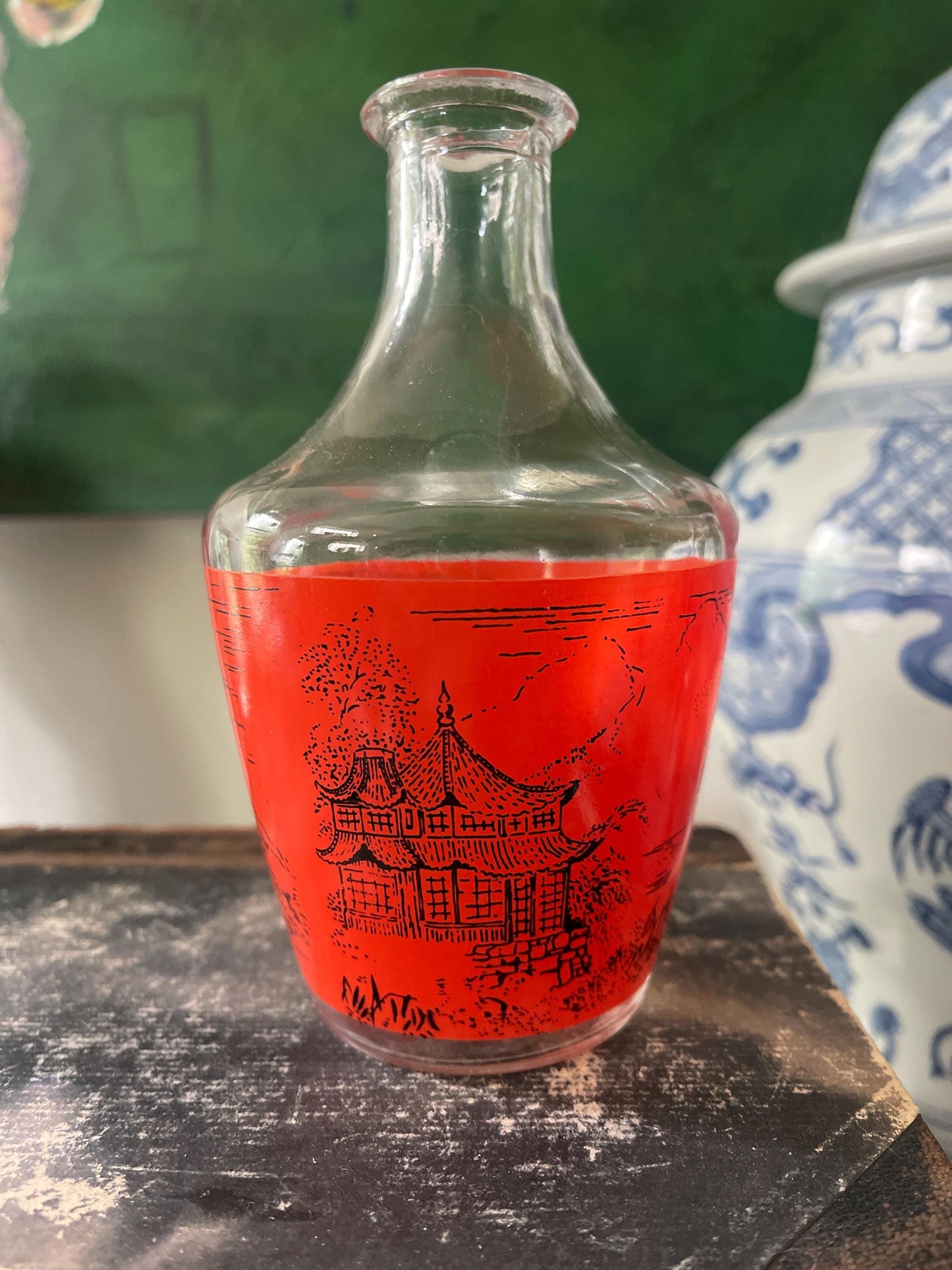 Vintage French Red Decanter