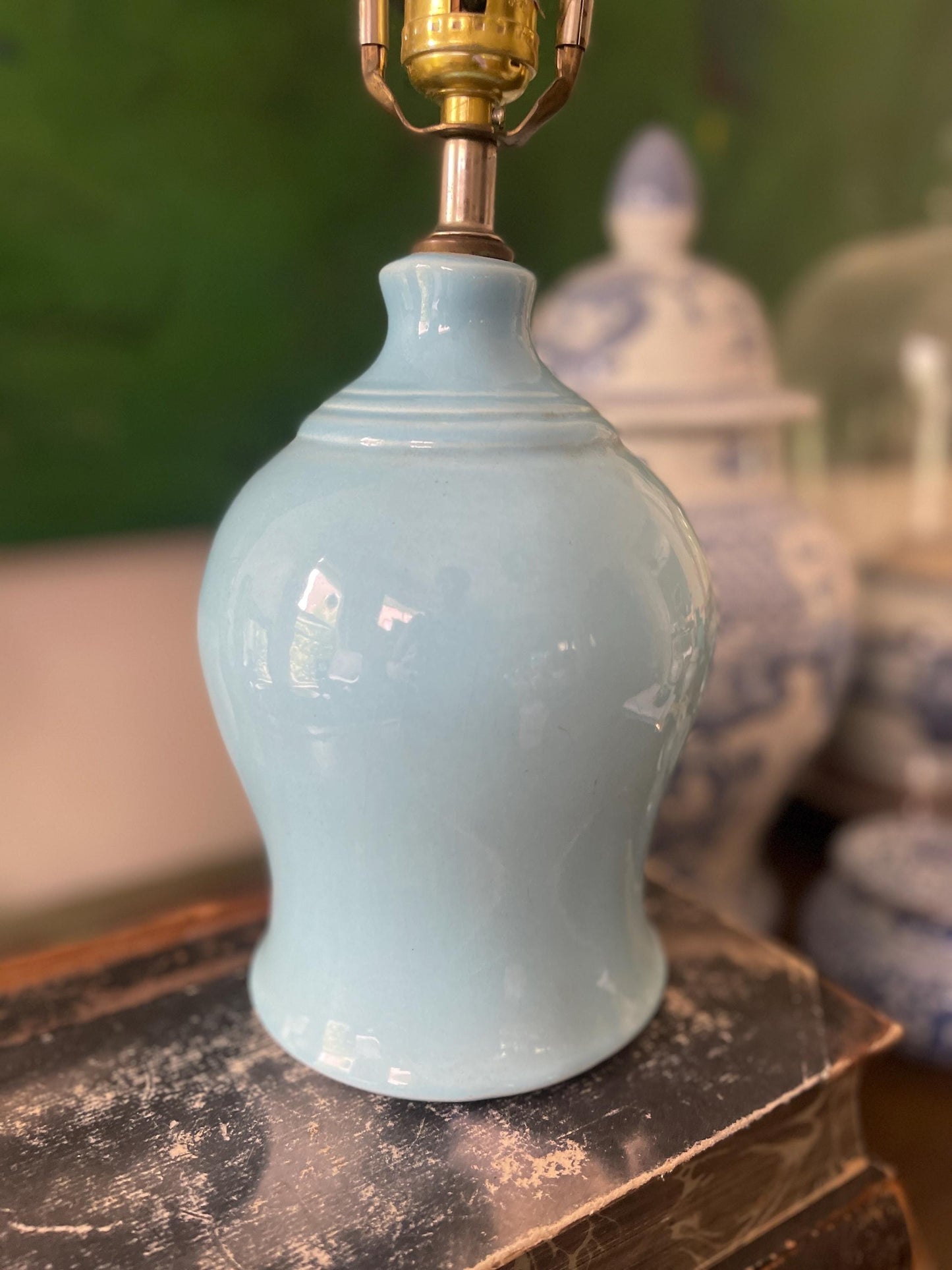 Vintage Sky Blue Small Lamp